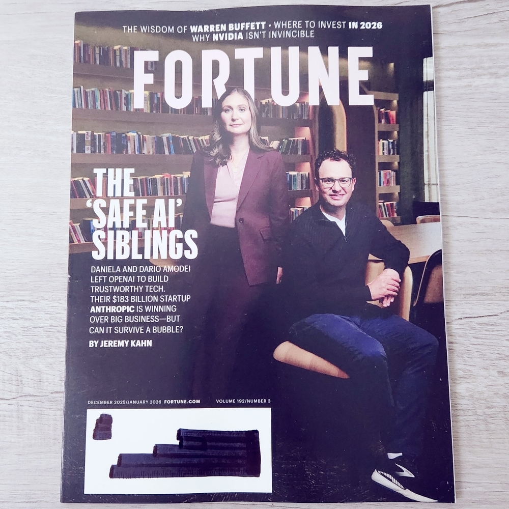 🍭7/$15 Fortune Magazine December 2025/January 2026 The Safe AI Siblings